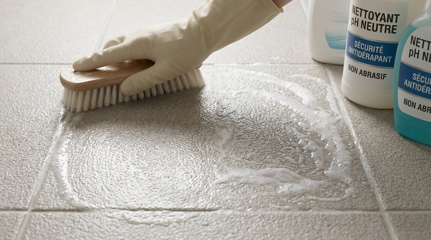 Entretien nettoyage sol antidérapant durabilité