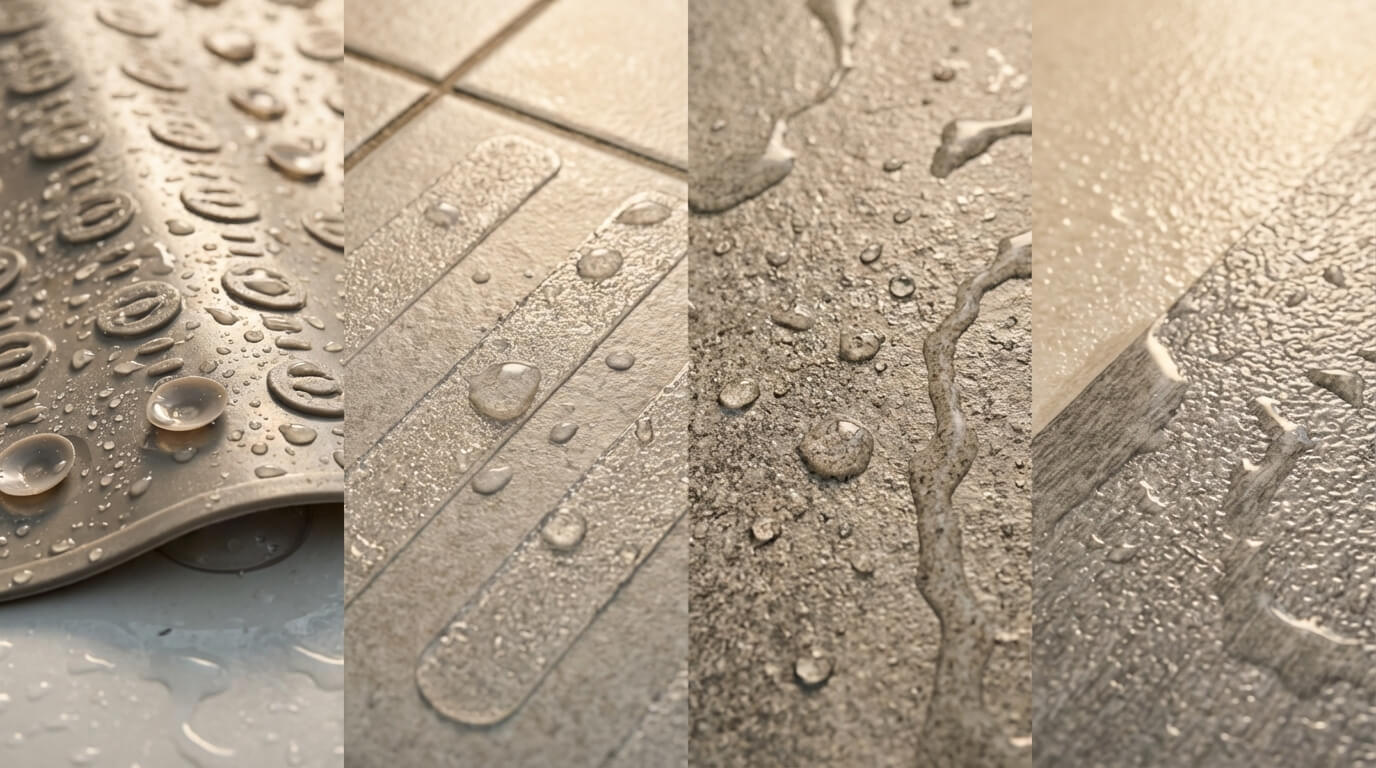 Types revêtements antidérapants salle de bain sécurité