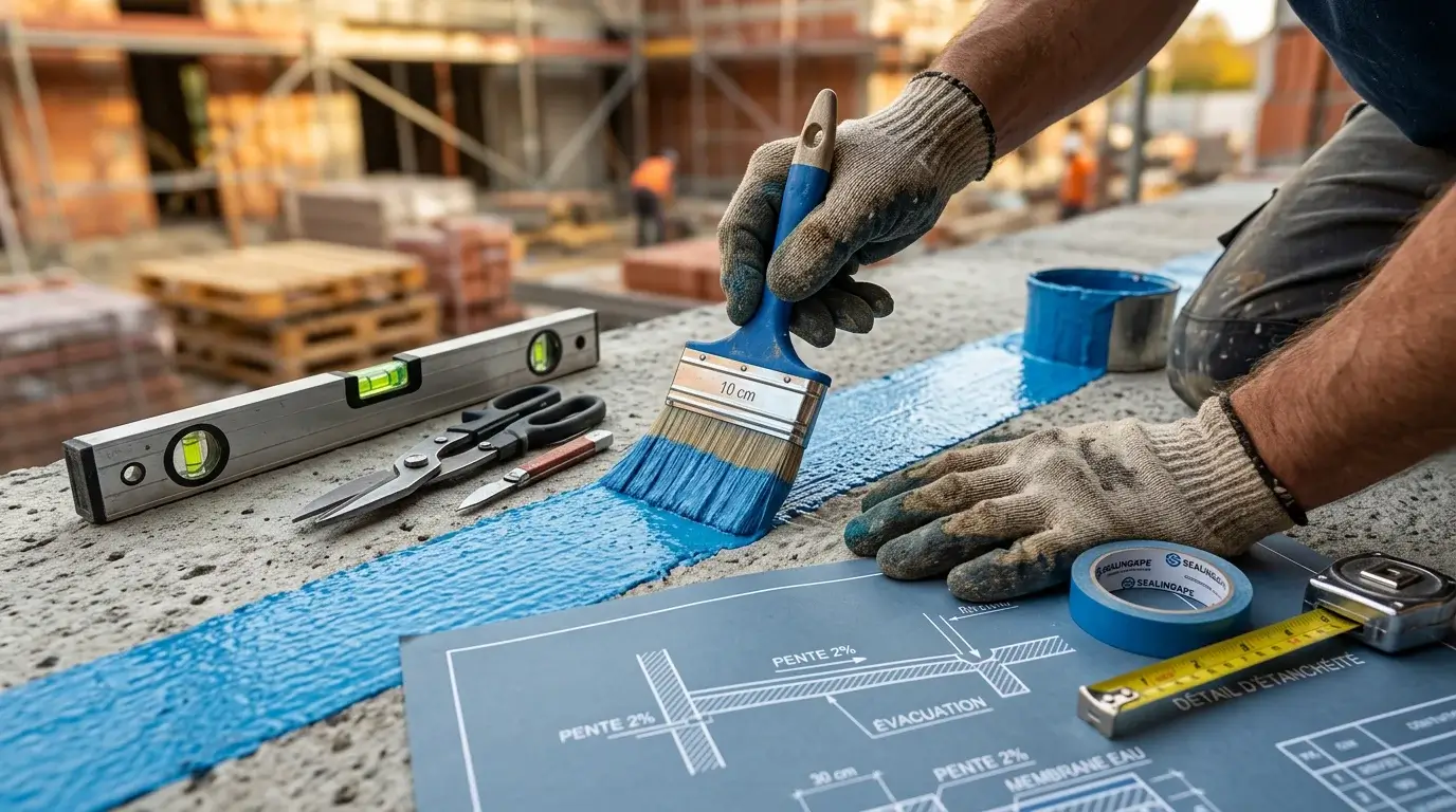 Aspects techniques douche PMR plomberie étanchéité