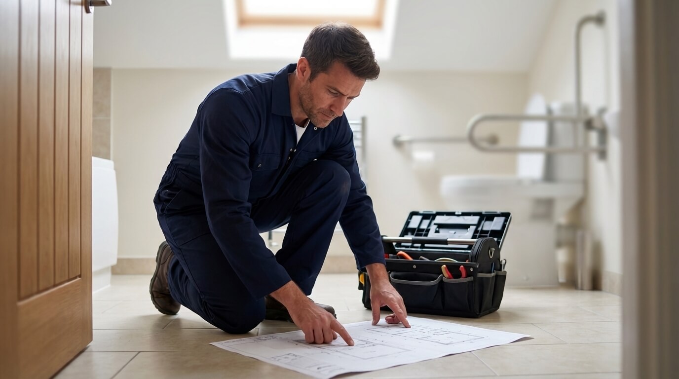 Installation WC surélevé normes techniques artisan qualifié