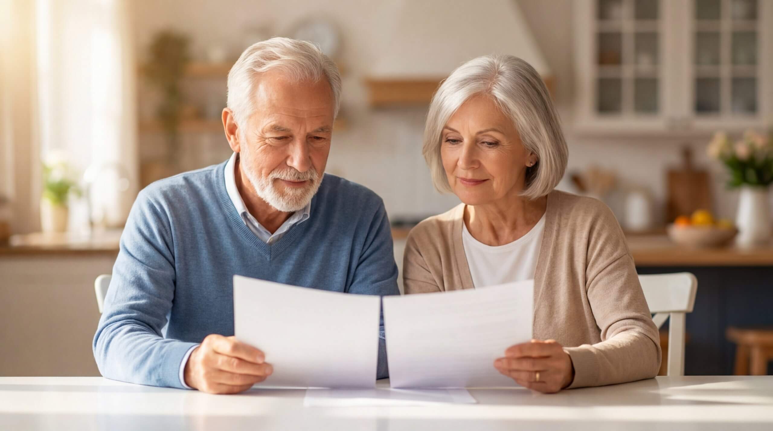Senior couple maison sérénité projet rénovation accompagnement