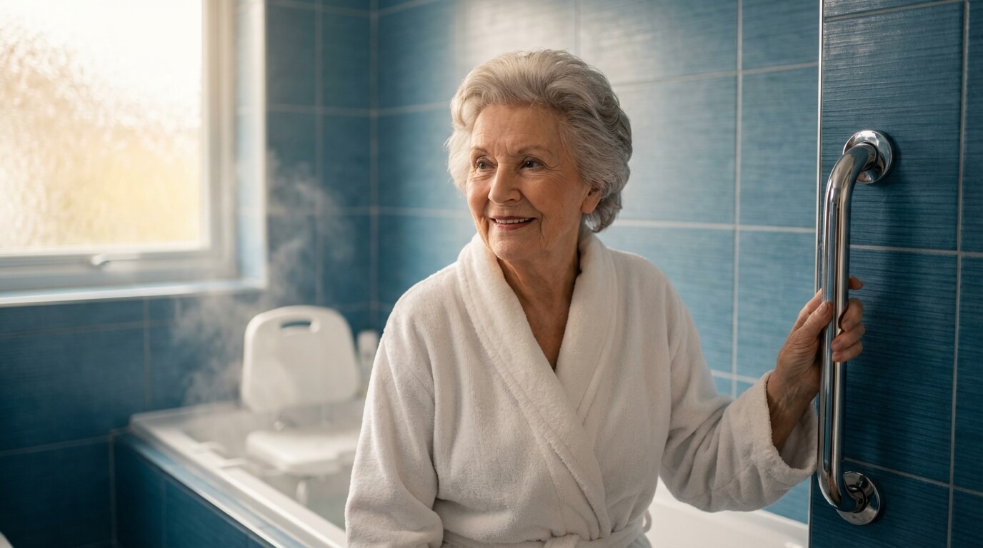 Siège de bain pivotant pour personnes âgées