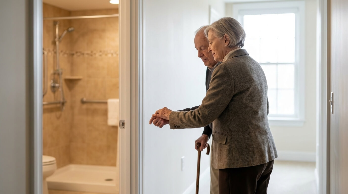 WC surélevé confort et sécurité salle de bain accessible