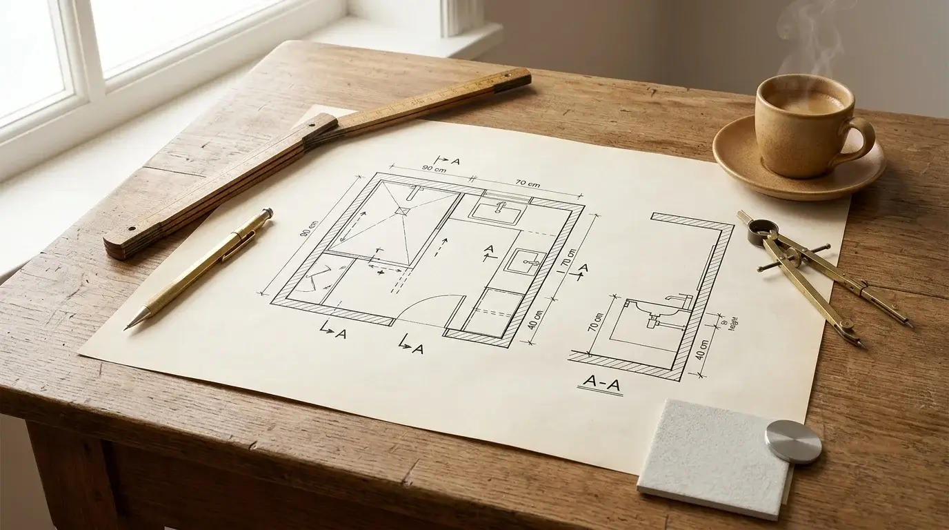 Normes PMR robinetterie hauteur installation salle de bains conforme