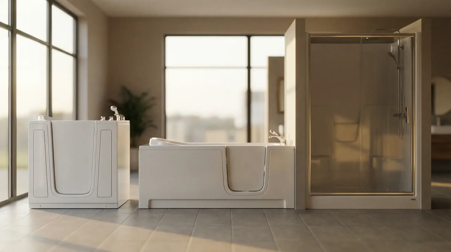 Types de baignoires à porte pour mobilité réduite