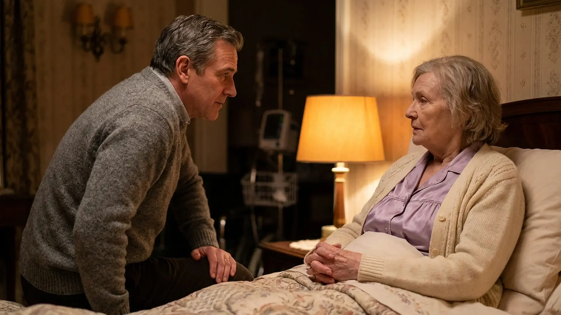 Fils adulte parent senior conversation soir
