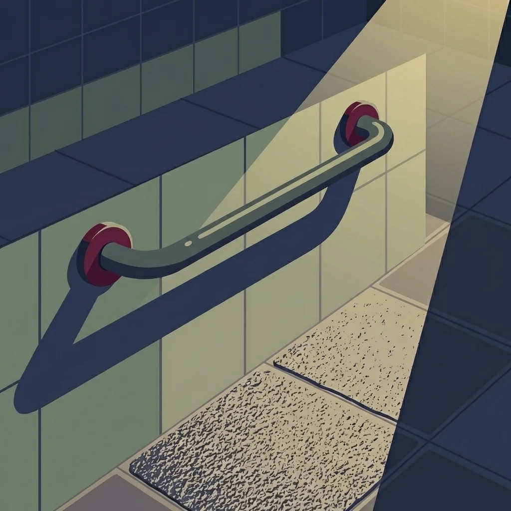 Barres de maintien positionnées par un ergothérapeute