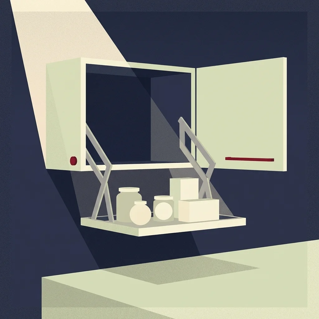 Meubles de cuisine escamotables électriques pour personnes à mobilité réduite