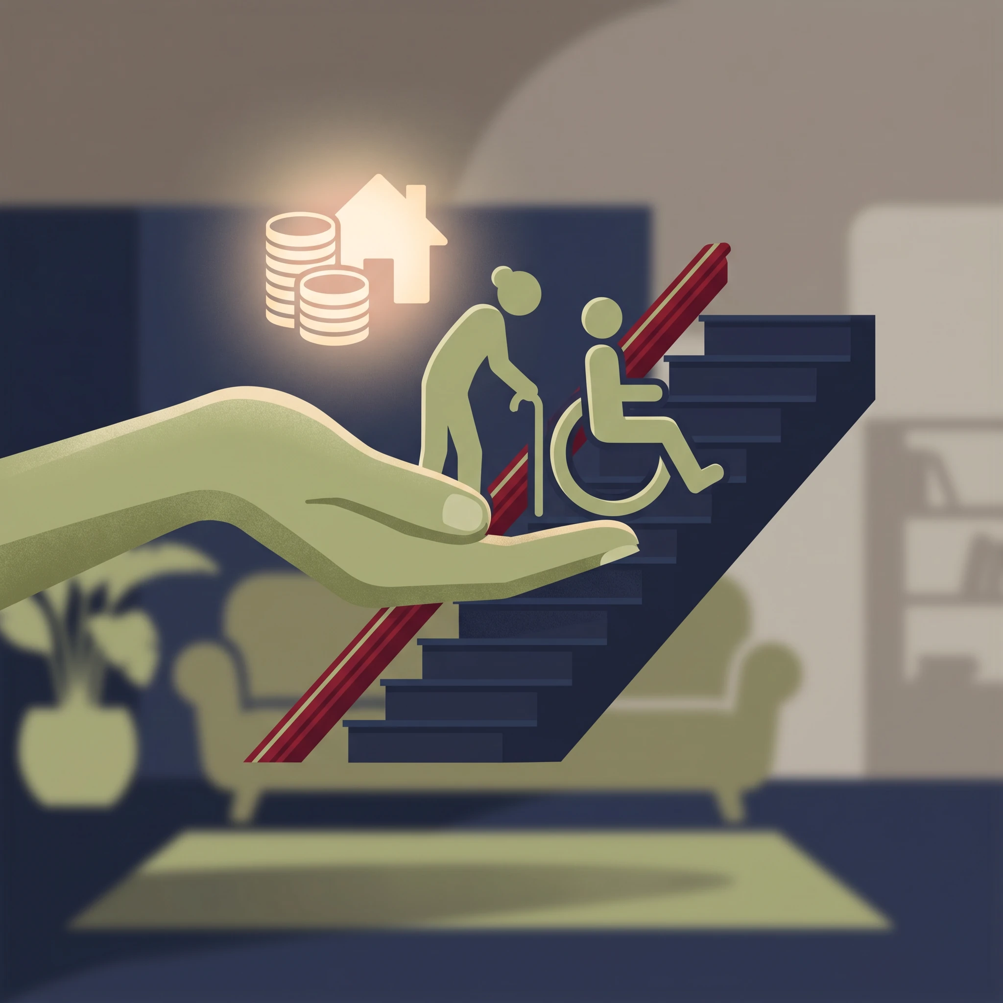 APA et PCH : des aides complémentaires pour un monte-escalier extérieur