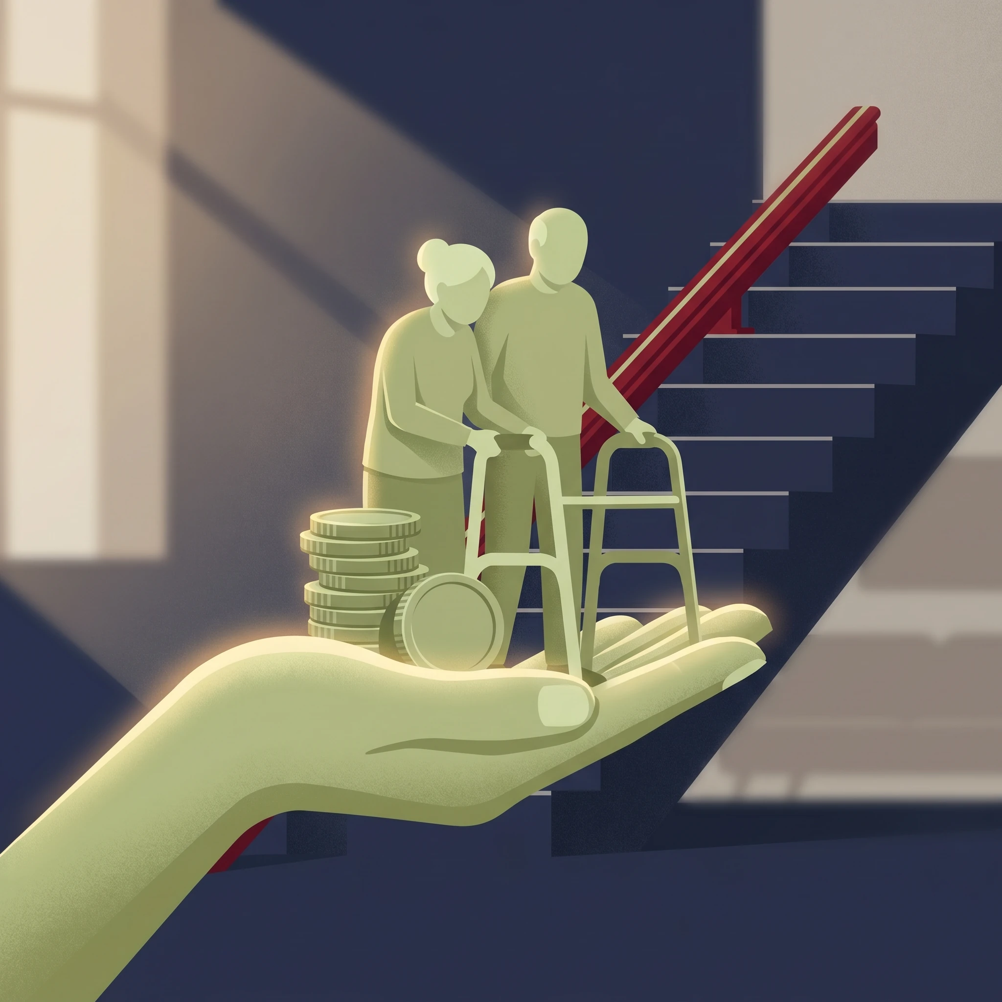 APA et PCH : des aides complémentaires pour un monte-escalier tournant