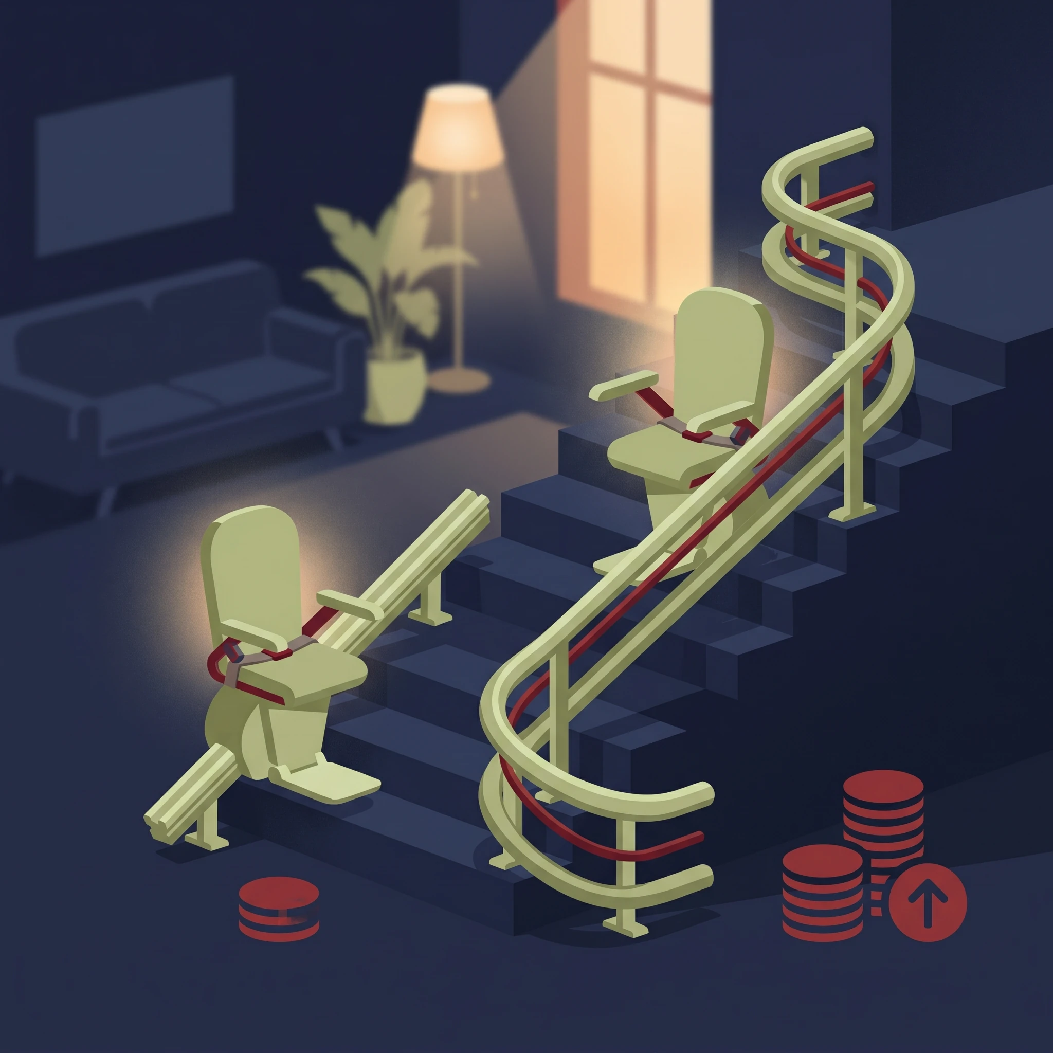 Ce qui fait varier le prix d'un monte-escalier tournant