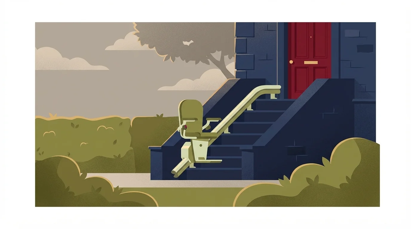 monte-escalier extérieur