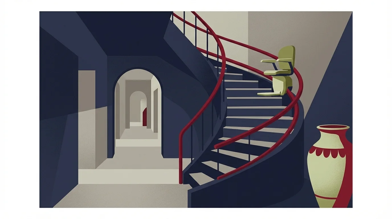 monte-escalier tournant et courbe