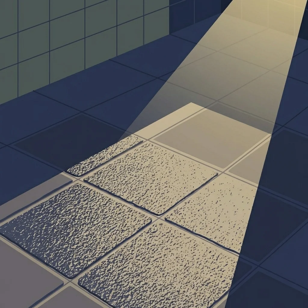 Sol antidérapant pour salle de bain sécurisée