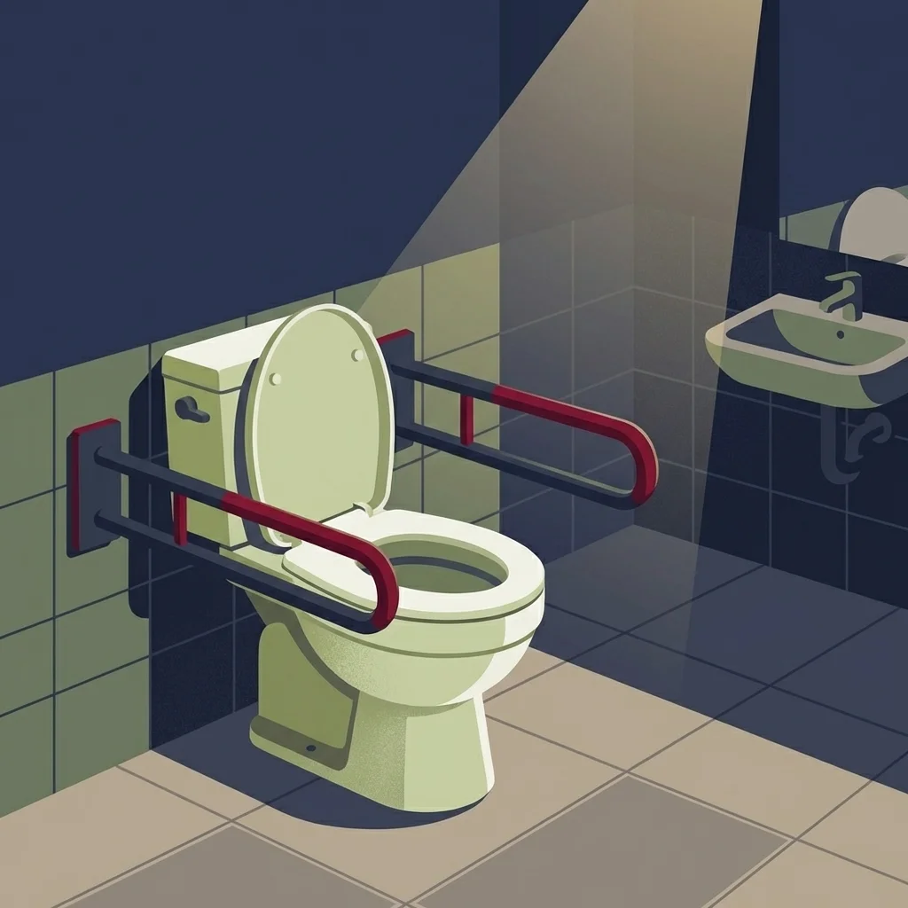 WC ergonomiques surélevés avec barres d'appui