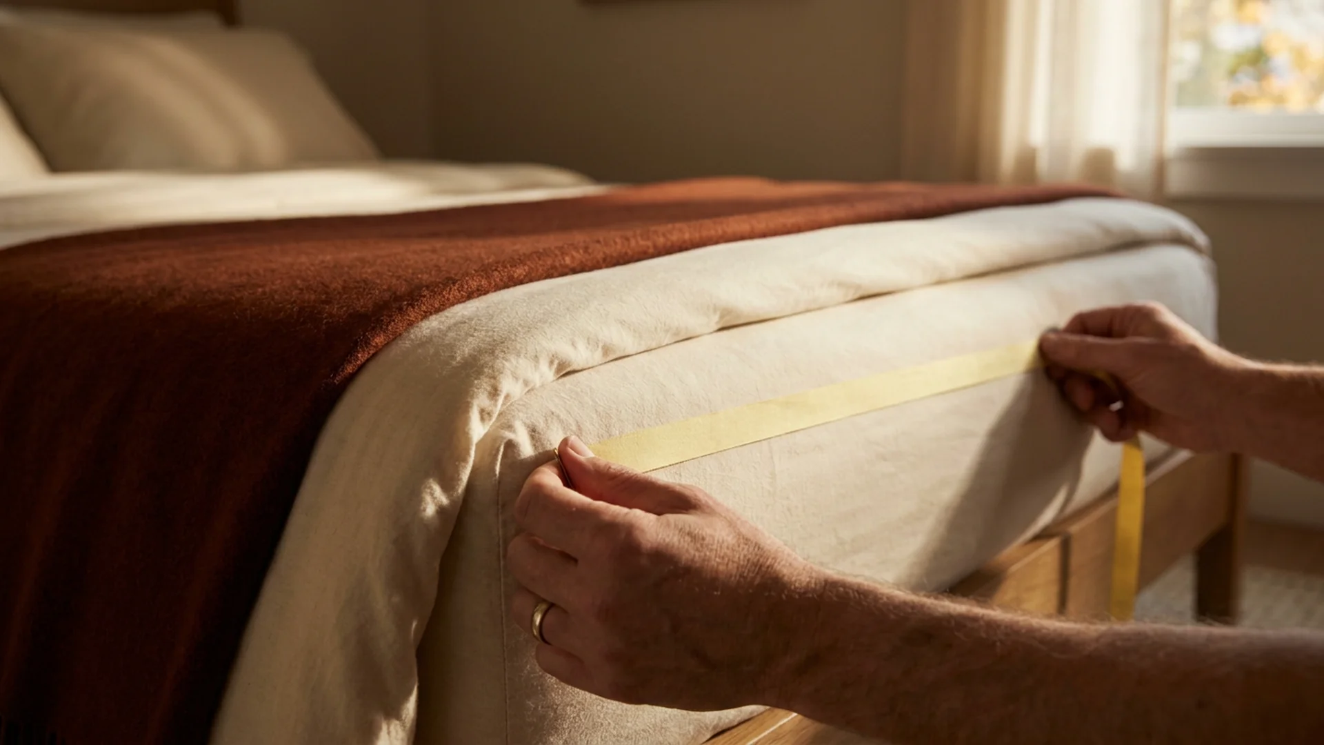 Metre ruban mesure largeur matelas draps chauds